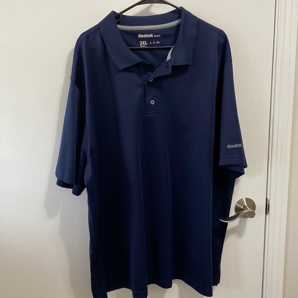 Reebok Golf Collared T Shirt Navy Blue - Picture 1 of 5
